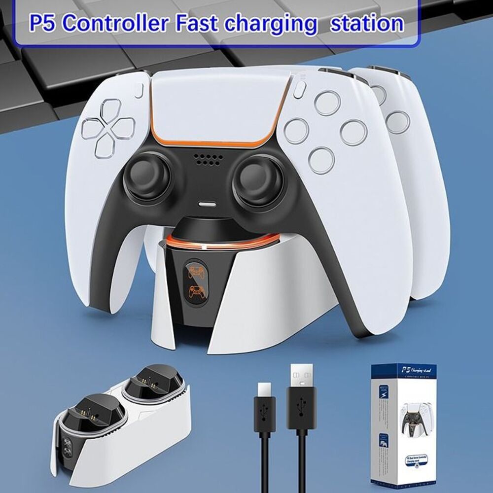 376 NEXIGO Dual PS5 Controller Charging Station Dock LED Breathing Light